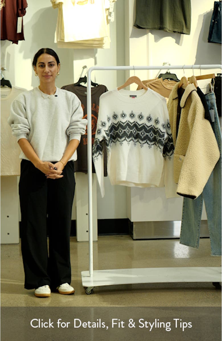 Fair Isle Crewneck Sweater, sales video thumbnail