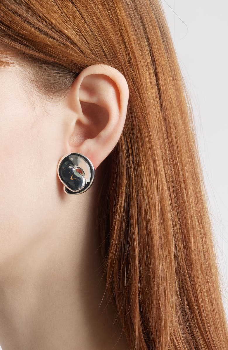 Jenny Bird Rio Button Stud Earrings, Alternate, color, High Polish Silver