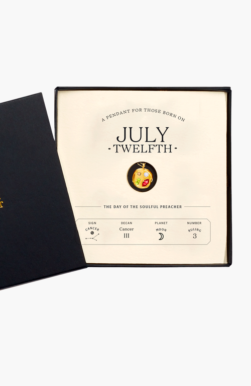 Birthdate Co. The July Birthdate Pendant In July 12th - Gold