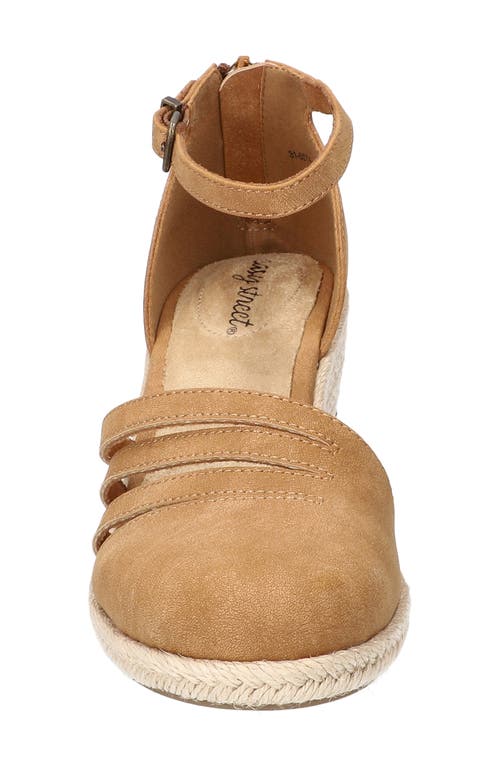 EASY STREET EASY STREET DAYTONA ANKLE STRAP ESPADRILLE PLATFORM WEDGE