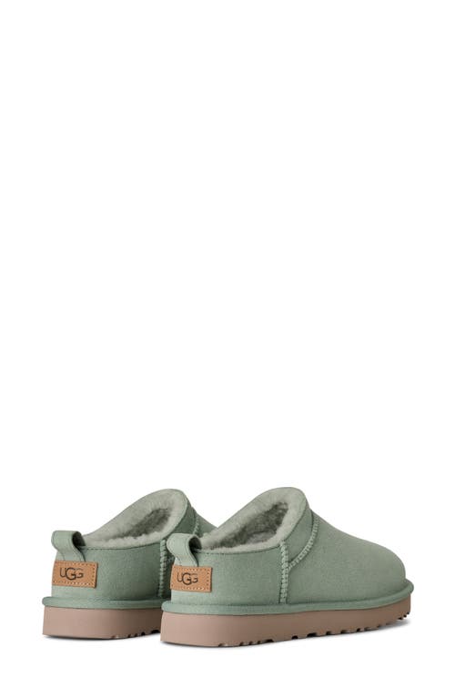 Ugg (r) Classic Micro Genuine Shearling Lined Slip-on In Green