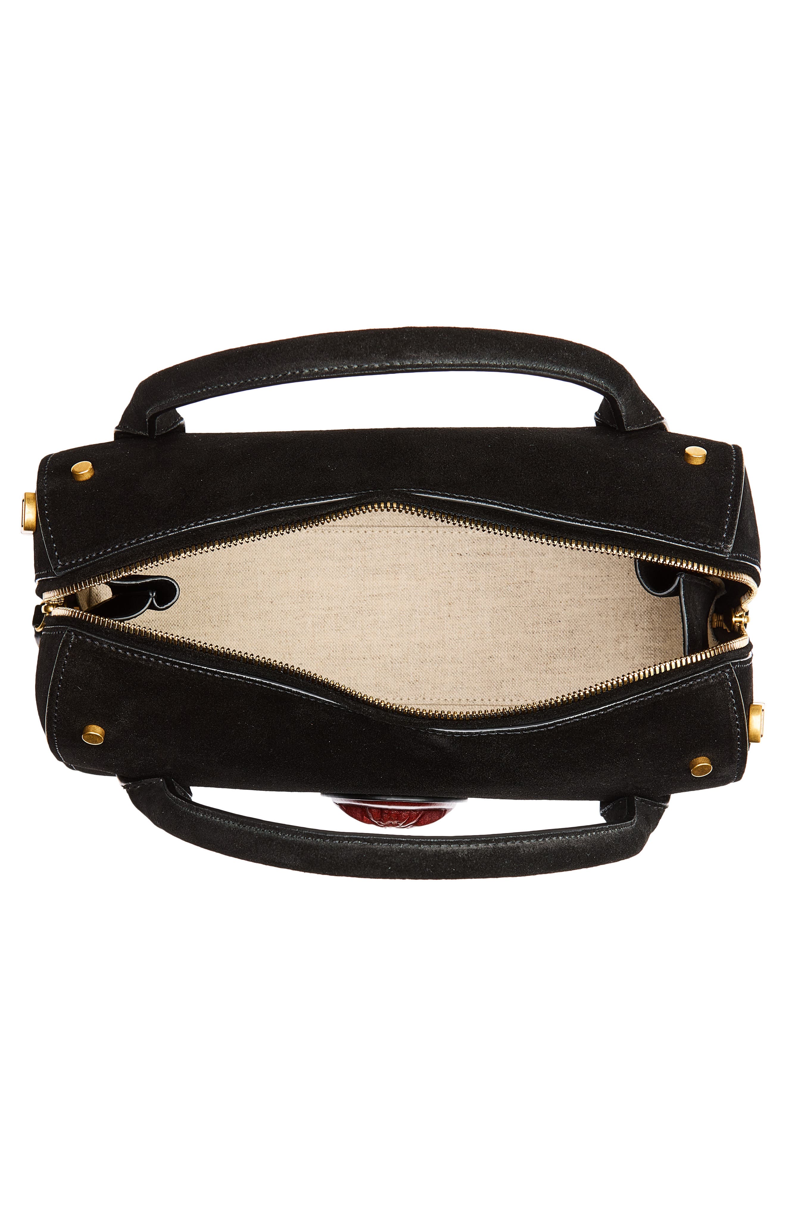 Medium Boston Satchel Crossbody Bag, Alternate, color, BLACK ROSEWOOD GOLD
