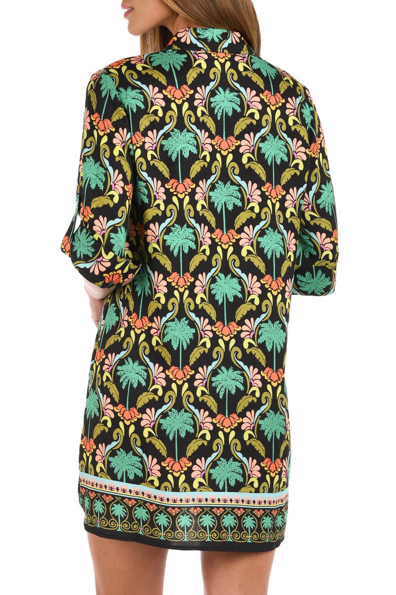 Mirage Resort Cover-Up Tunic, Alternate, color, BLACK MULTI