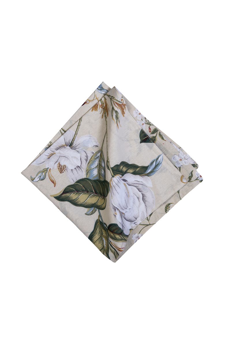 Garden Images Reversible Graphic Print Machine Washable Hemstitch Napkins Set of 6, Alternate, color, Green