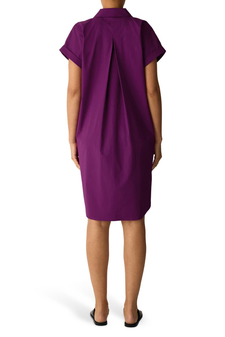 Stretch Poplin Shirtdress, Alternate, color, BERRY PLUM