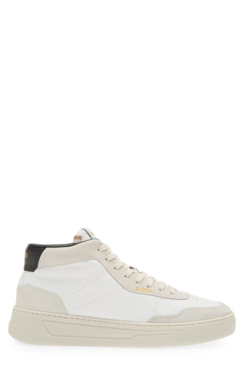 Hugo Boss Boss Baltimore High Top Sneaker In White