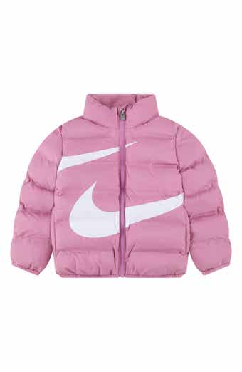 Nike Kids' Wrap Swoosh Debossed Quilted Puffer Jacket