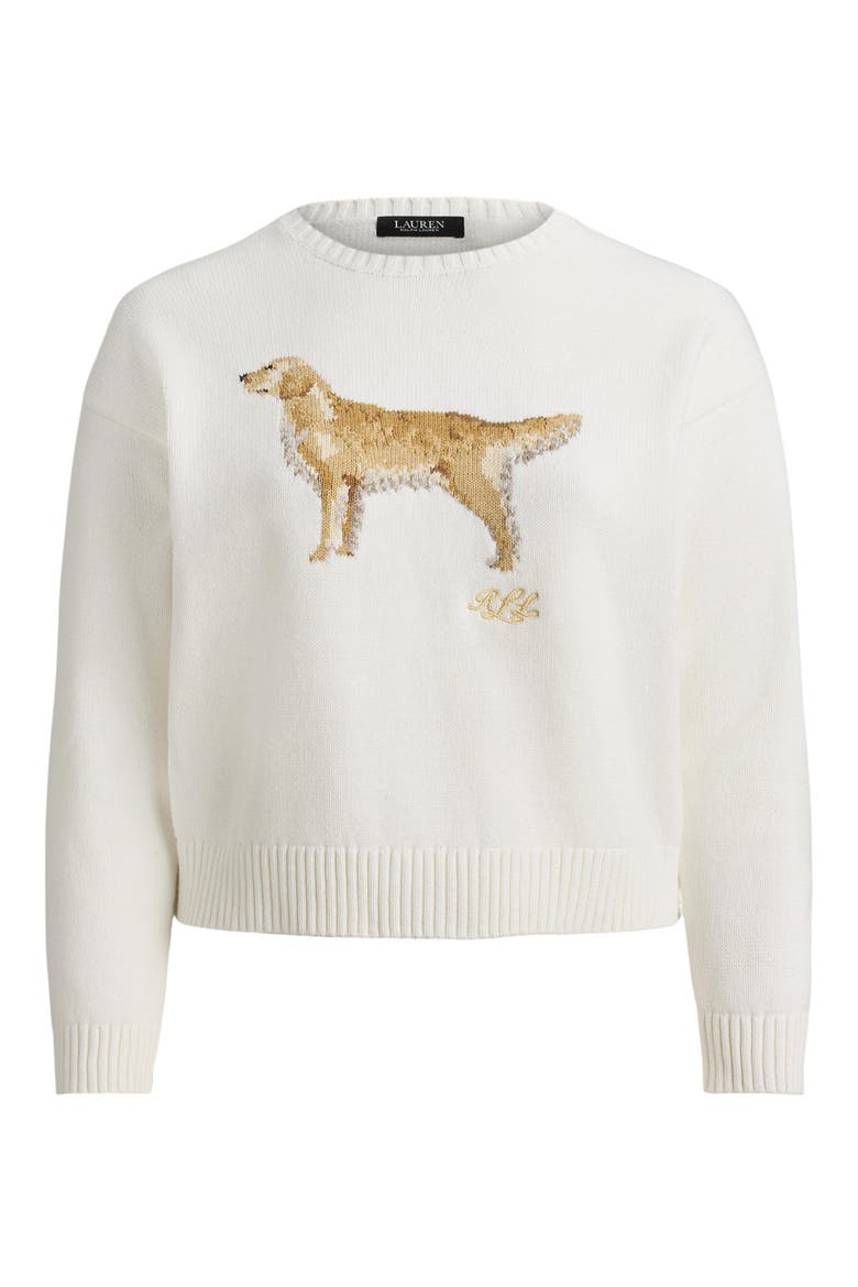 Intarsia Dog Sweater, Alternate, color, WHITE MULTI