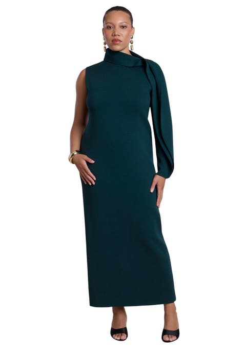 One Sleeve Knit Maxi Dress (plus)
