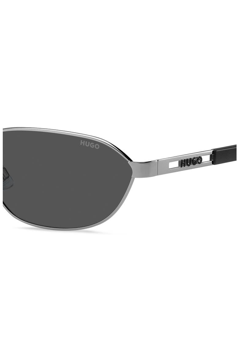 62mm Rectangular Sunglasses, Alternate, color, RUTHENIUM/ GREY