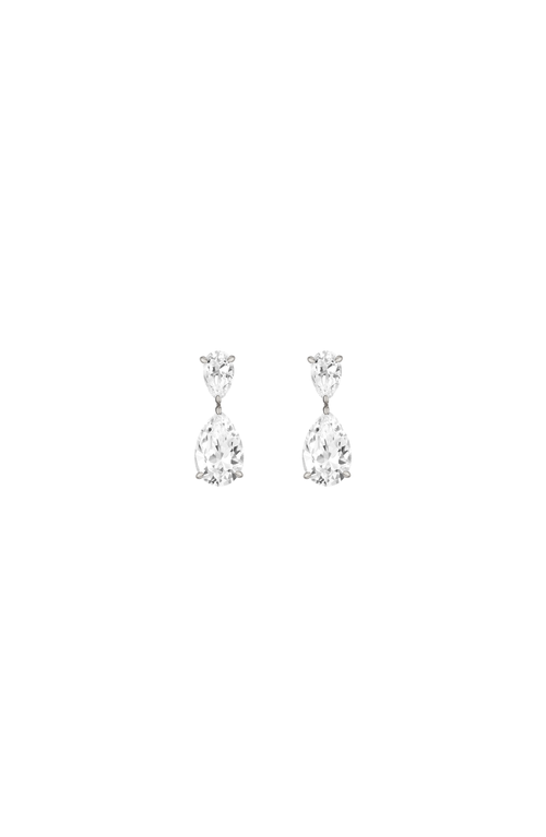 Aurate New York Lab Grown Sapphire Pear Drop Earrings In Metallic