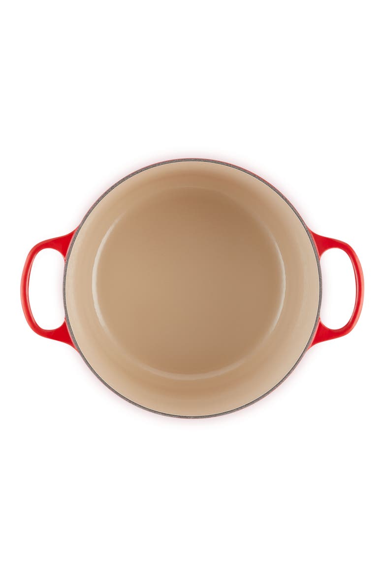 Signature 6.5-Quart Round Enamel Cast Iron Dutch Oven, Alternate, color, CERISE