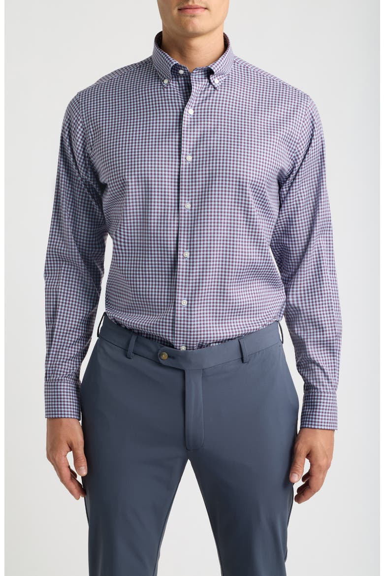 Liam Crown Soft Twill Sport Shirt, Main, color, GRAPESEED