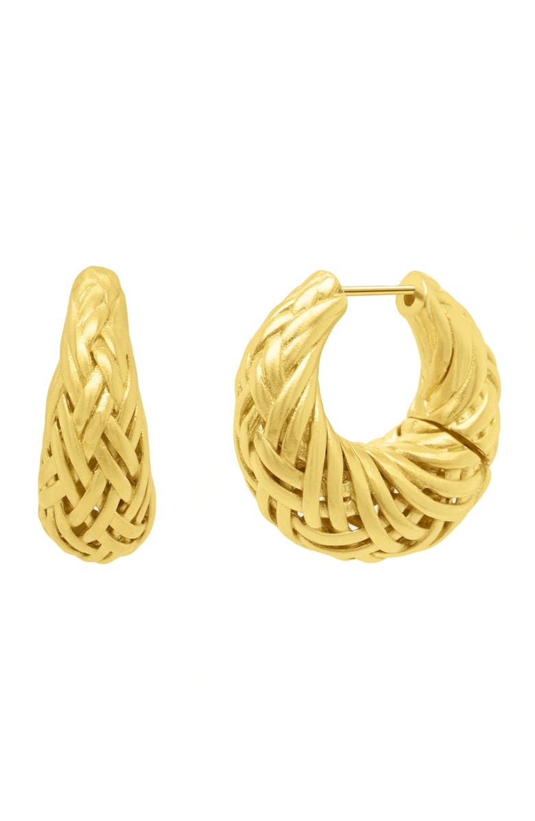 Dean Davidson Cinta Woven Hoop Earrings, Main, color, Gold