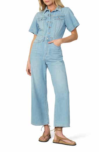 Joe's Jeans Trucker Wide Leg Denim Jumpsuit