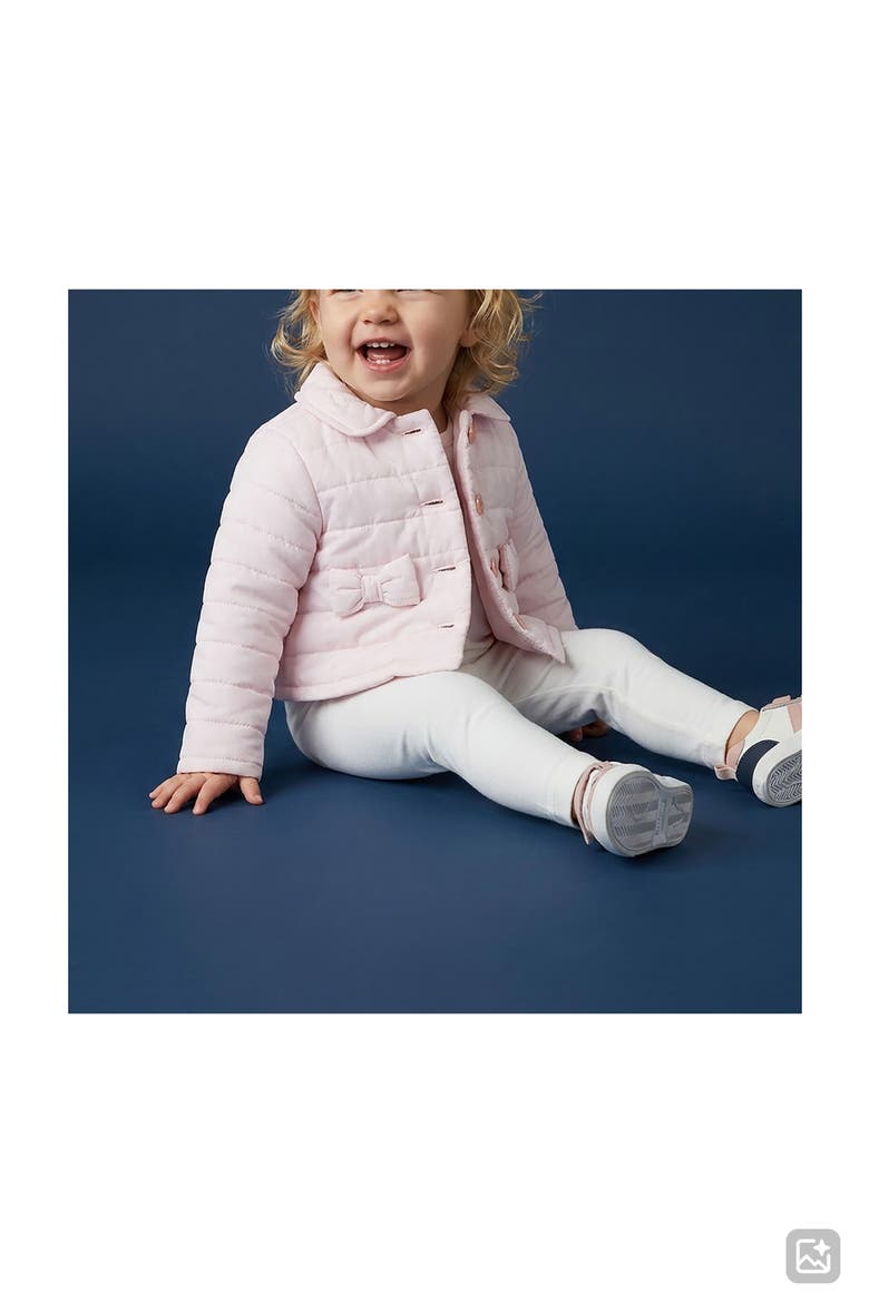 Clara Quilted Jacket with Bows, Alternate, color, LIGHT PINK