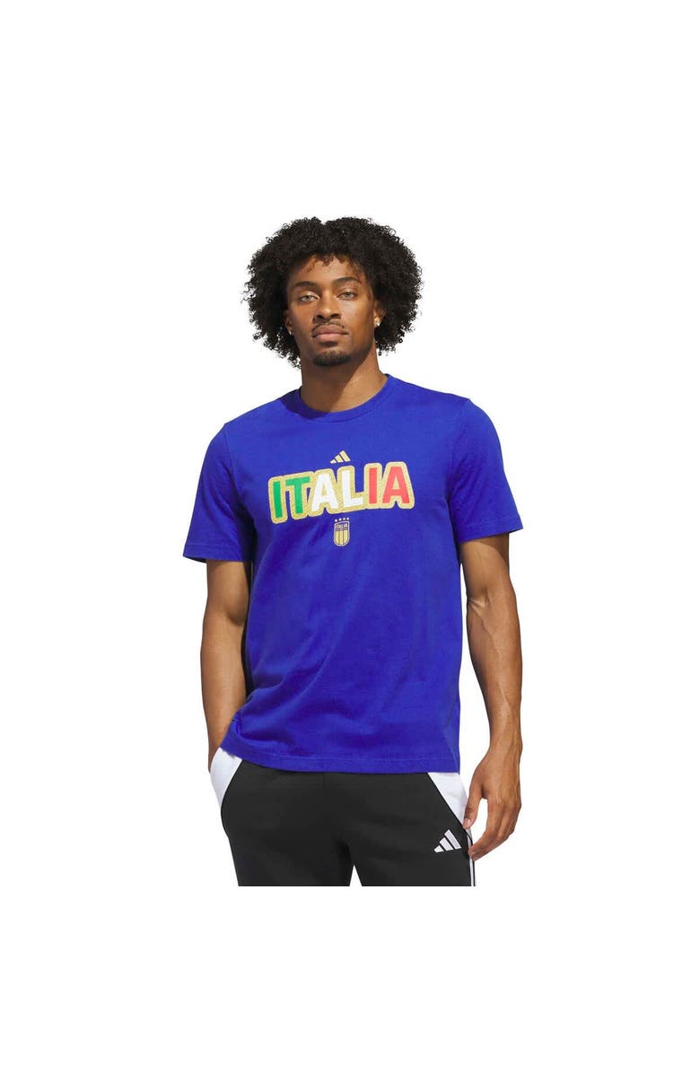 adidas Men's adidas Blue Italy National Team Jersey Hook T-Shirt, Alternate, color, Blue