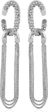 Vince Camuto Pavé Crystal Drop Hoop Earrings