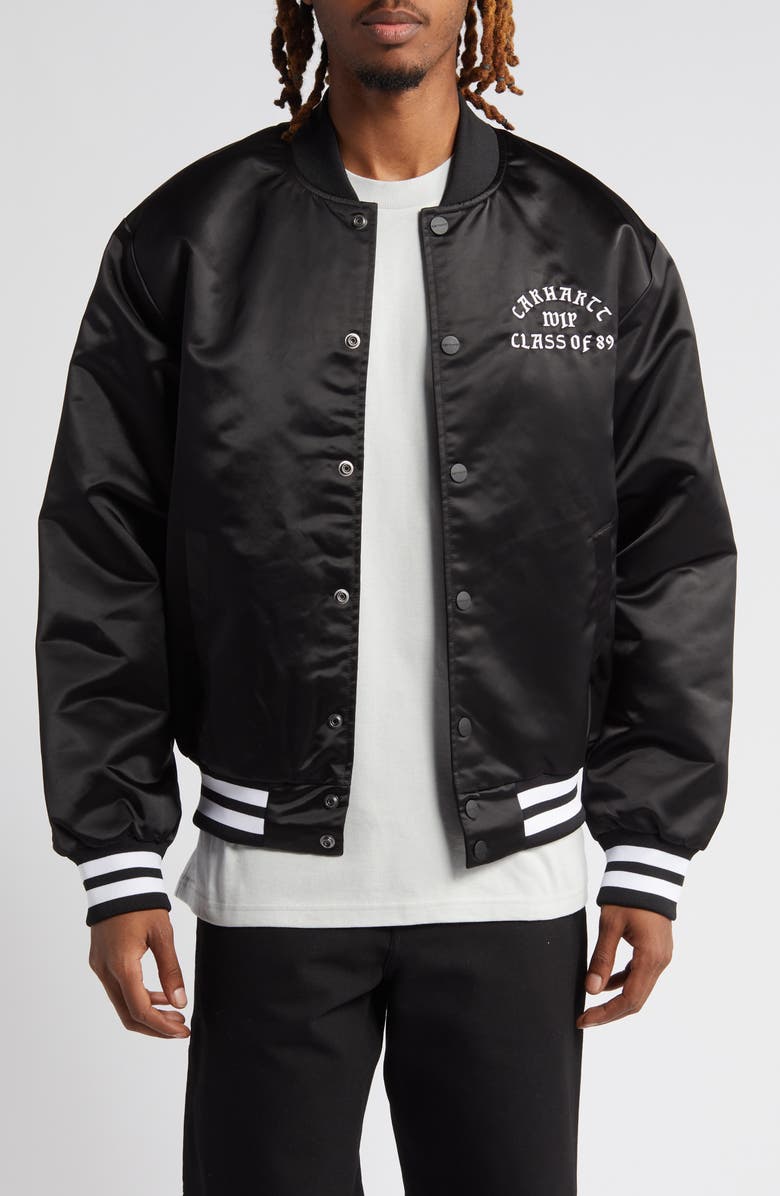 Carhartt Work In Progress Class of '89 Satin Bomber Jacket, Main, color, 