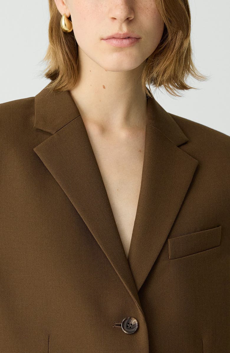 Theory Boxy Wool Blend Vest, Alternate, color, Clove