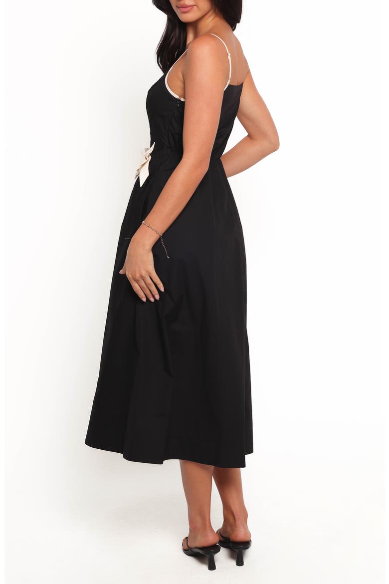 Tia Midi Dress, Alternate, color, BLACK