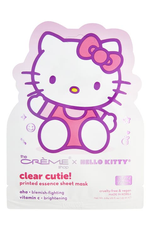 x Hello Kitty Clear Cutie Printed Essence 3-Pack Sheet Masks