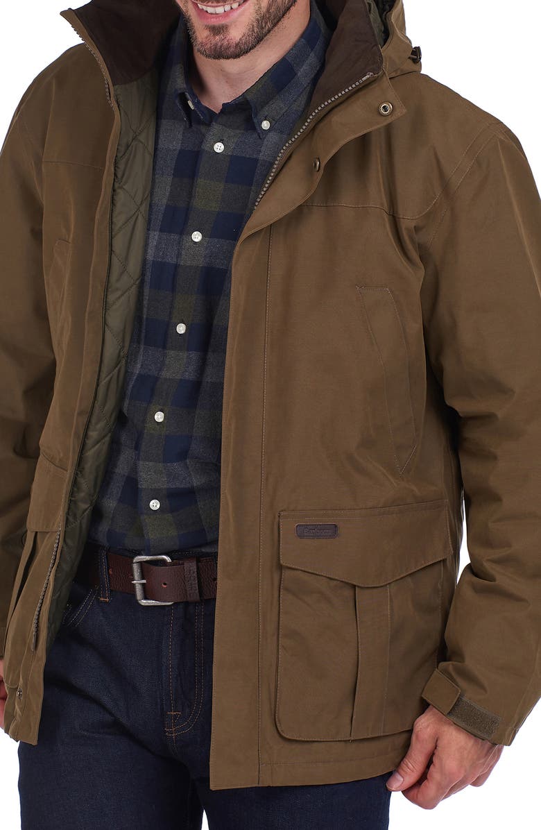 Barbour Sand Waterproof Raincoat, Main, color, 