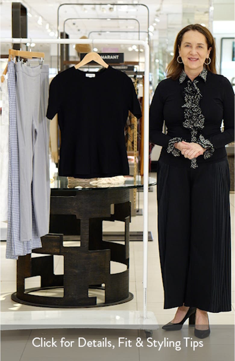 Short Sleeve Peplum Sweater, sales video thumbnail