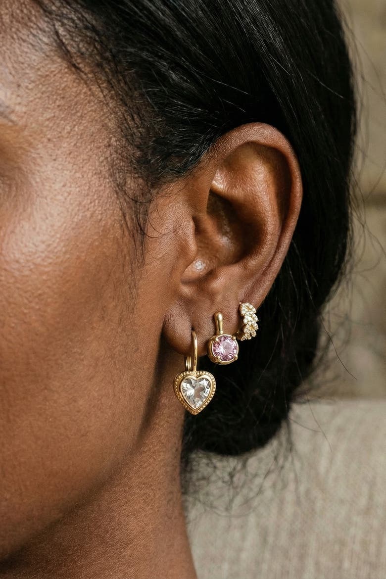 Daphne Earrings, Alternate, color, Gold
