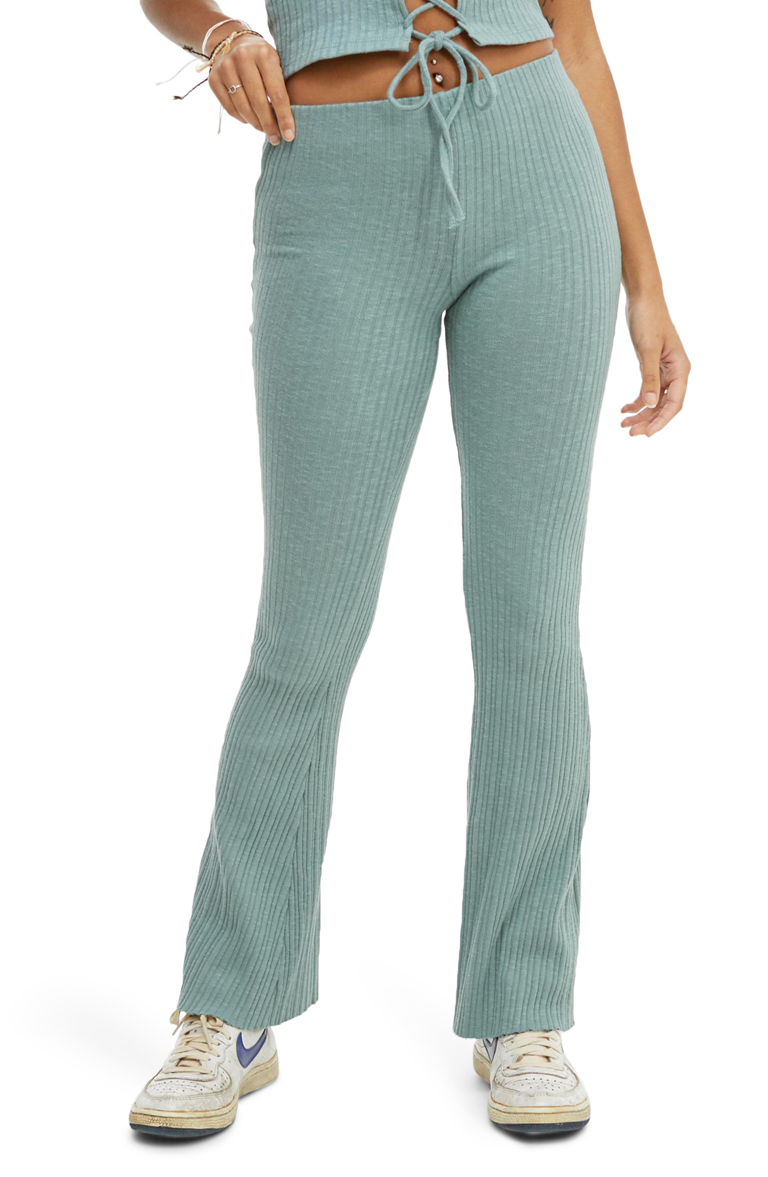BDG Urban Outfitters Rosie Rib Flare Leg Pants (Women) | Nordstrom