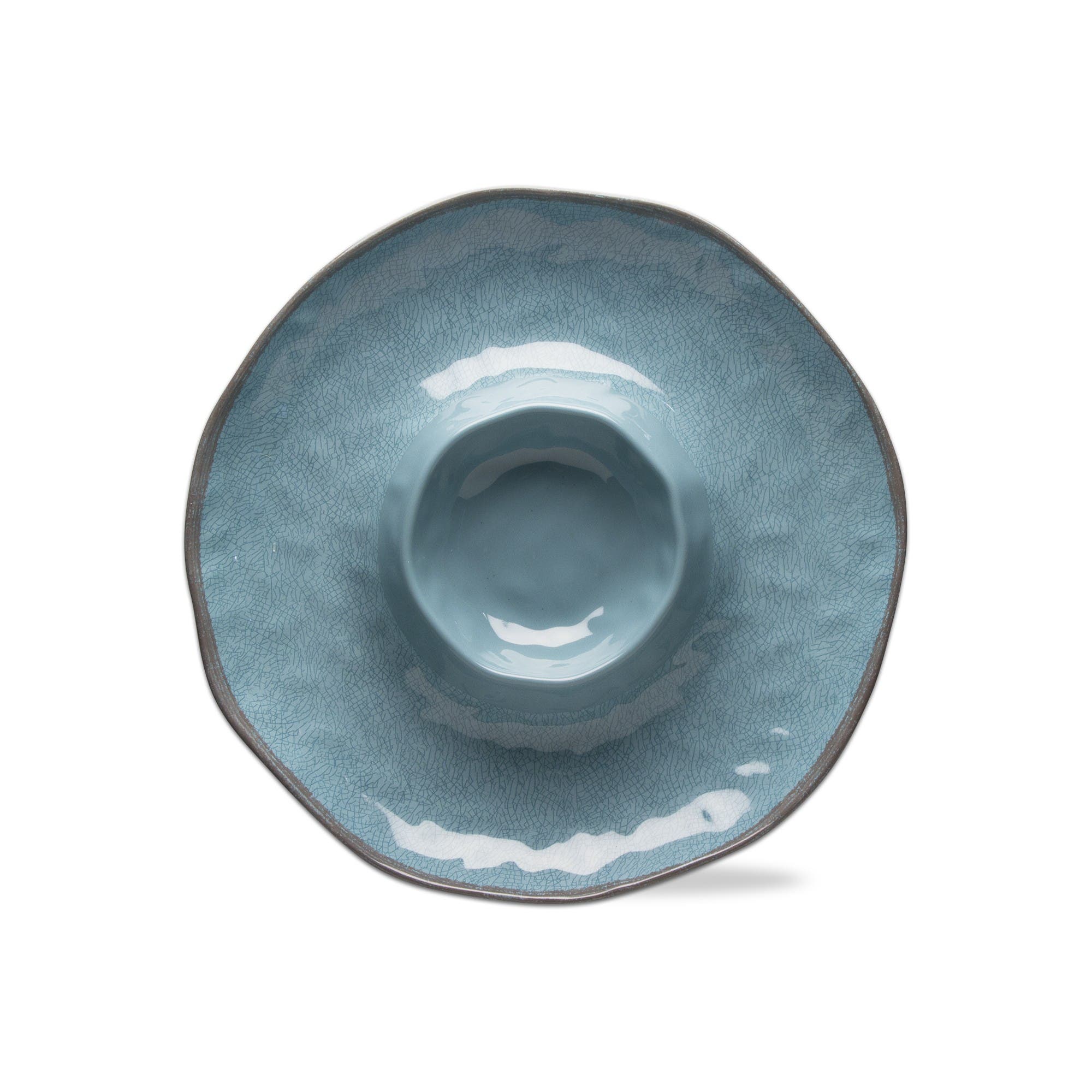tag Veranda Melamine Chip Dip Set Aqua Blue Serving Platter Bowl ...