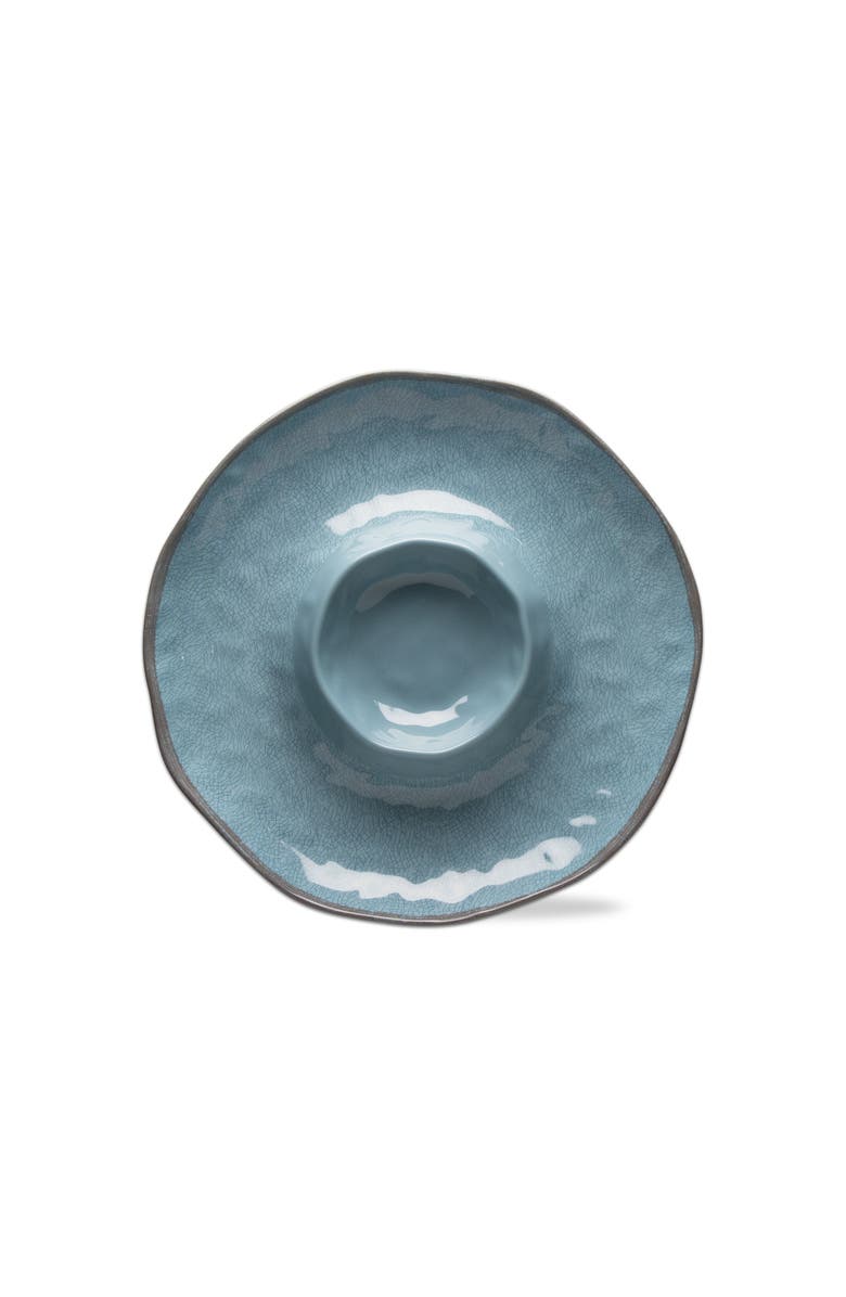 tag Veranda Melamine Chip Dip Set Aqua Blue Serving Platter Bowl, Main, color, Blue