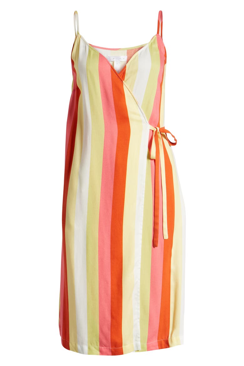 Everyday Wrap Dress, Alternate, color, RED SCARLETT LOLLIPOP STRIPE