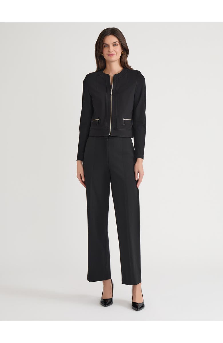 Misook Heritage LuxeStretch Ponte Sport Jacket, Alternate, color, Black