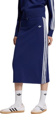 adidas Originals Three-Stripe Knit Midi Skirt
