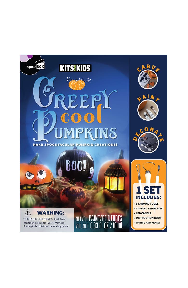 Kits For Kids Creepy Cool Pumpkins Kit, Alternate, color, Multicolored
