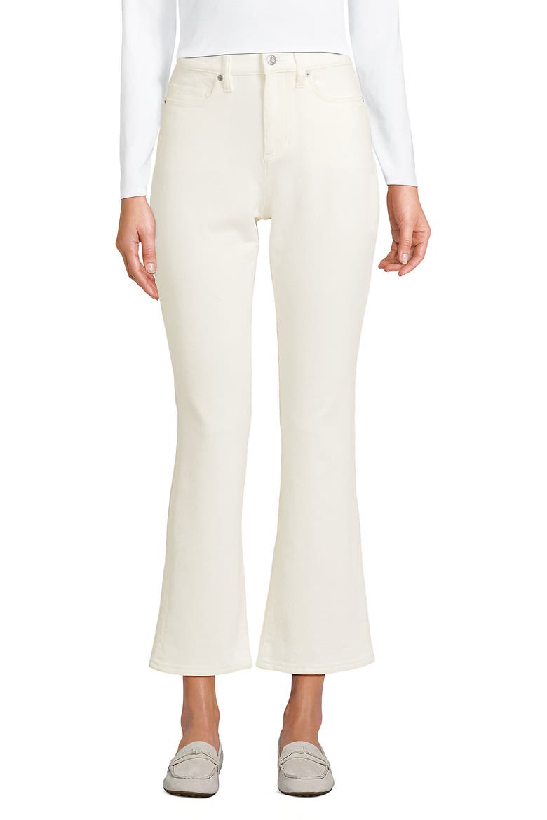 High Rise Corduroy Kick Crop Pants, Alternate, color, Ivory