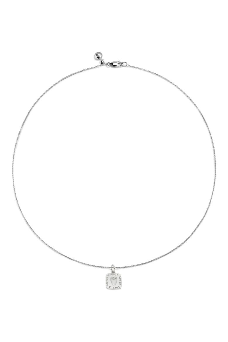 Love Token Pendant Necklace, Main, color, STERLING SILVER