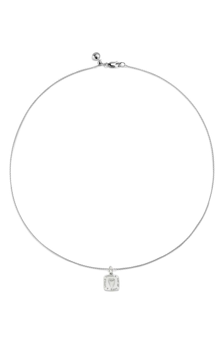 Monica Vinader Love Token Pendant Necklace, Main, color, Sterling Silver