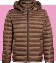 Michael Kors Verizon Water Resistant Hooded Packable Jacket
