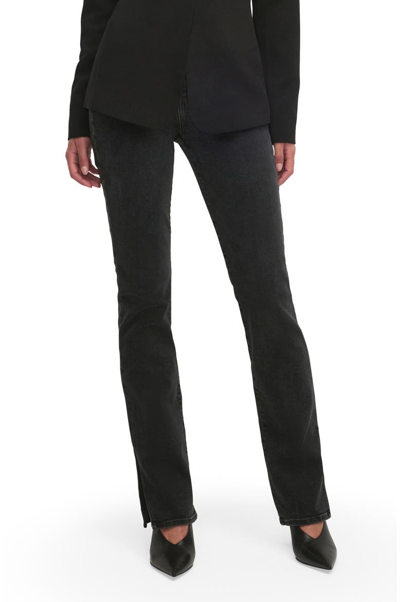 The Valentina Side Slit High Waist Straight Leg Tower Jeans, Main, color, BOULDER