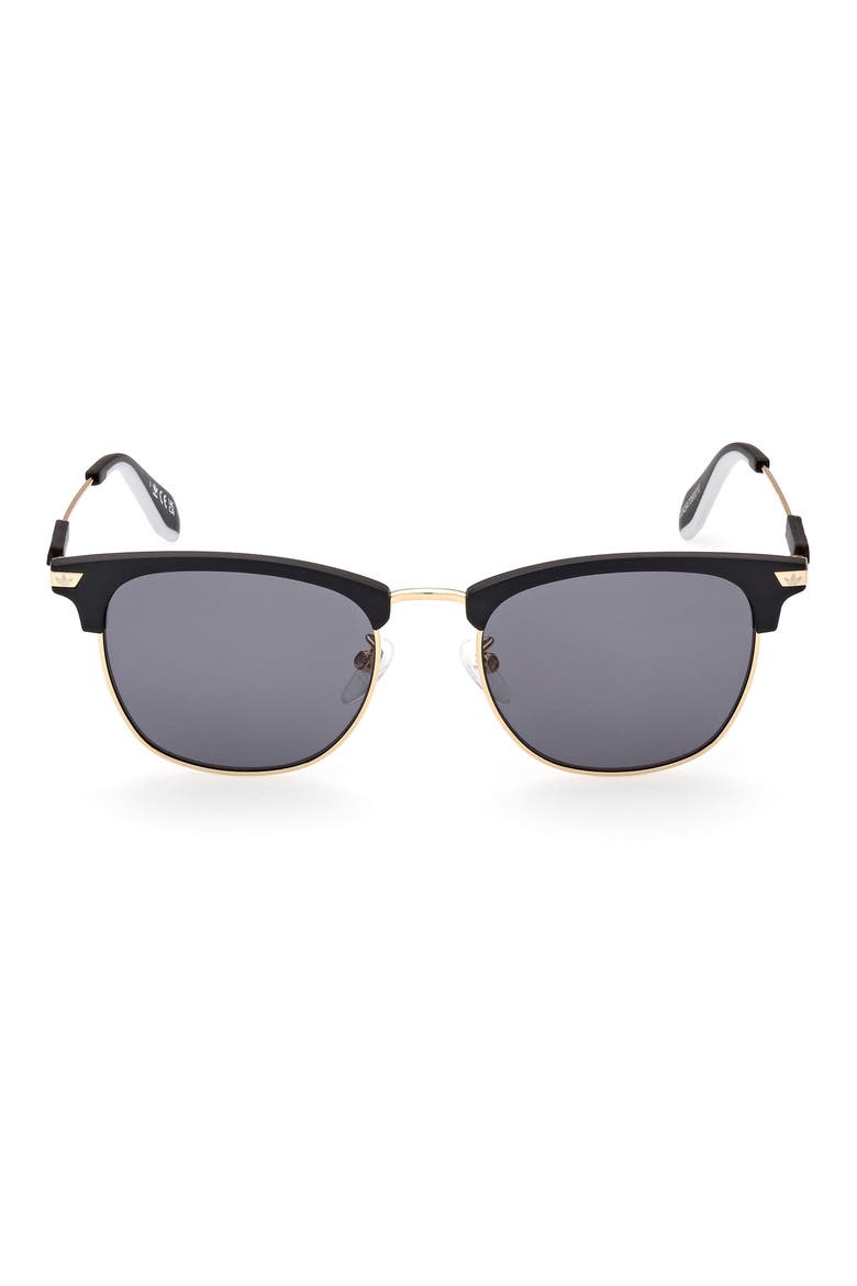 53MM Round Sunglasses, Main, color, MATTE BLACK / SMOKE