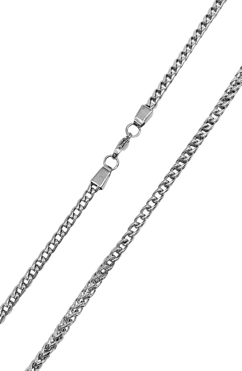 Adornia Men's Water Resistant Franco Chain Necklace, Alternate, color, Silver