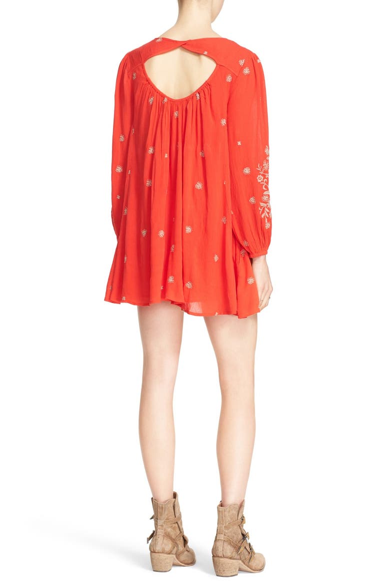 'Sweet Tennessee' Embroidered Minidress, Alternate, color, RED COMBO