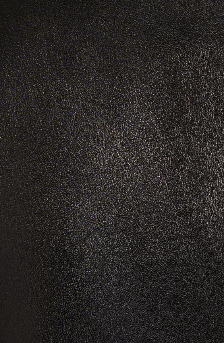 McQueen Tailored Peplum Leather Jacket, Alternate, color, Black