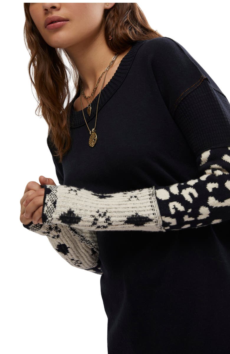 Free People Tiger Style Long Sleeve Cotton Blend T-Shirt, Alternate, color, 