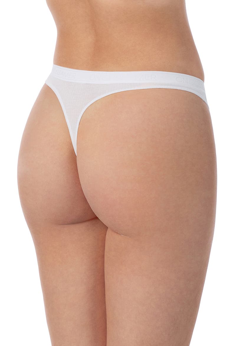 Cabana Rib Hip-G Thong, Alternate, color, WHITE