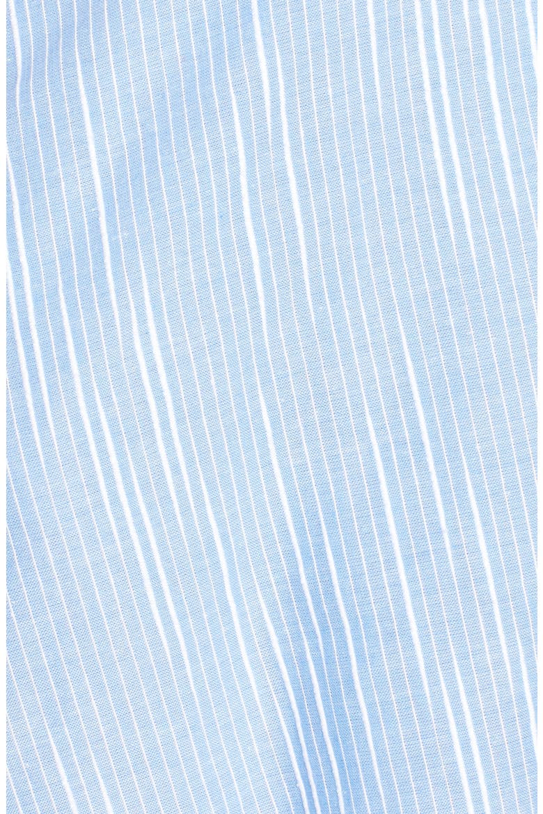 Cotton Cold Shoulder Skater Dress, Alternate, color, BLUE/WHITE