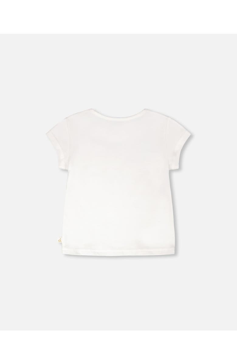 Deux par Deux Organic Cotton Jersey Snail T-Shirt, Alternate, color, White