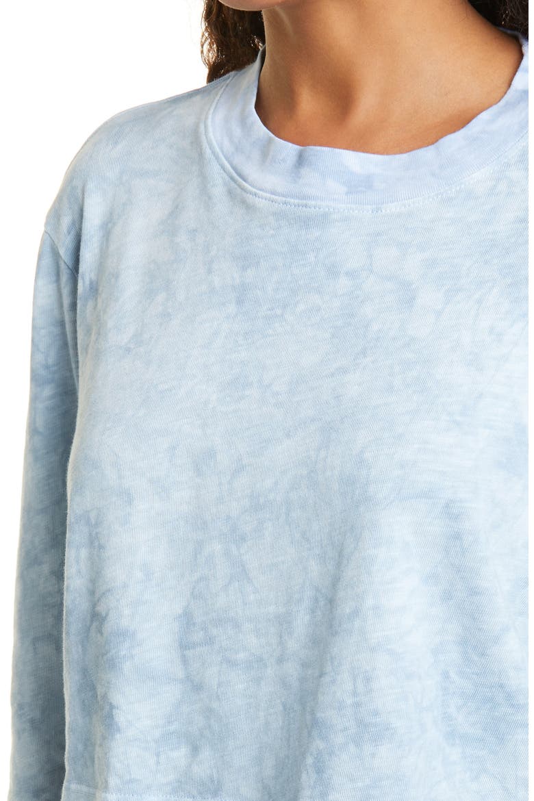 Tokyo Tie Dye Crop Tee, Alternate, color, AQUA CRYSTAL